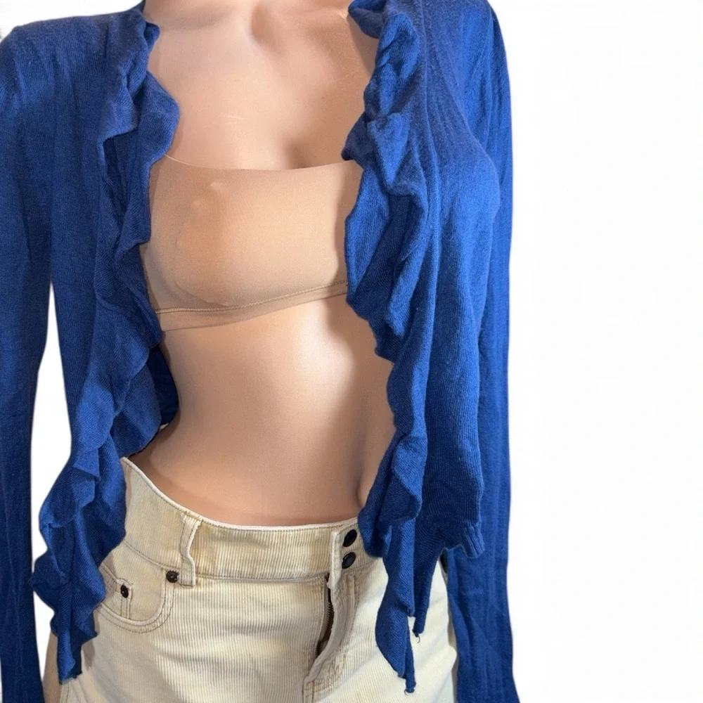 Abercrombie & Fitch Blue Knit Sweater cardigan